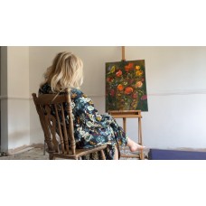 Whispers of the Garden  original oil painting  on canvas 60*80 см by Ukrainian artist Marina Stognieva